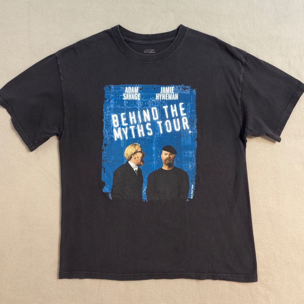 Mythbusters Adam Savage Jamie Hyneman Behind the Myths Tour T-Shirt Large